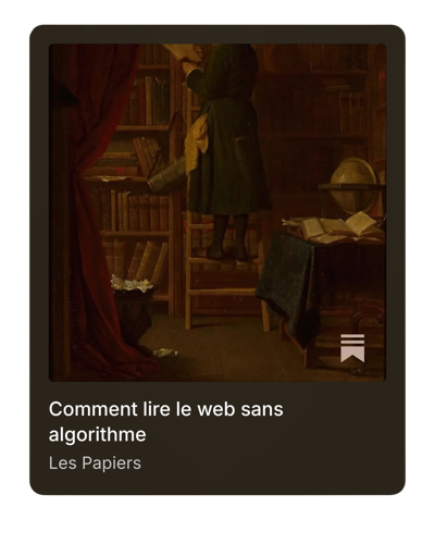 Comment lire le web sans algorithme